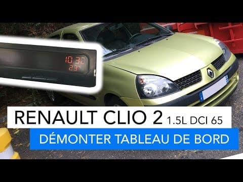 Renault Clio 2 - Démonter le tableau de bord pour changer les ampoules de l'afficheur