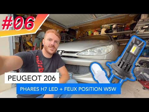 Changer ses feux de croisement et position par des LED H7 W5W - Peugeot 206