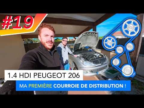 Comment changer sa courroie de distribution et pompe à eau sur Peugeot 206 1.4 HDI