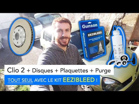 ✅ Clio 2 - Changer disques et plaquettes de frein + purge avec le kit EEZIBLEED !